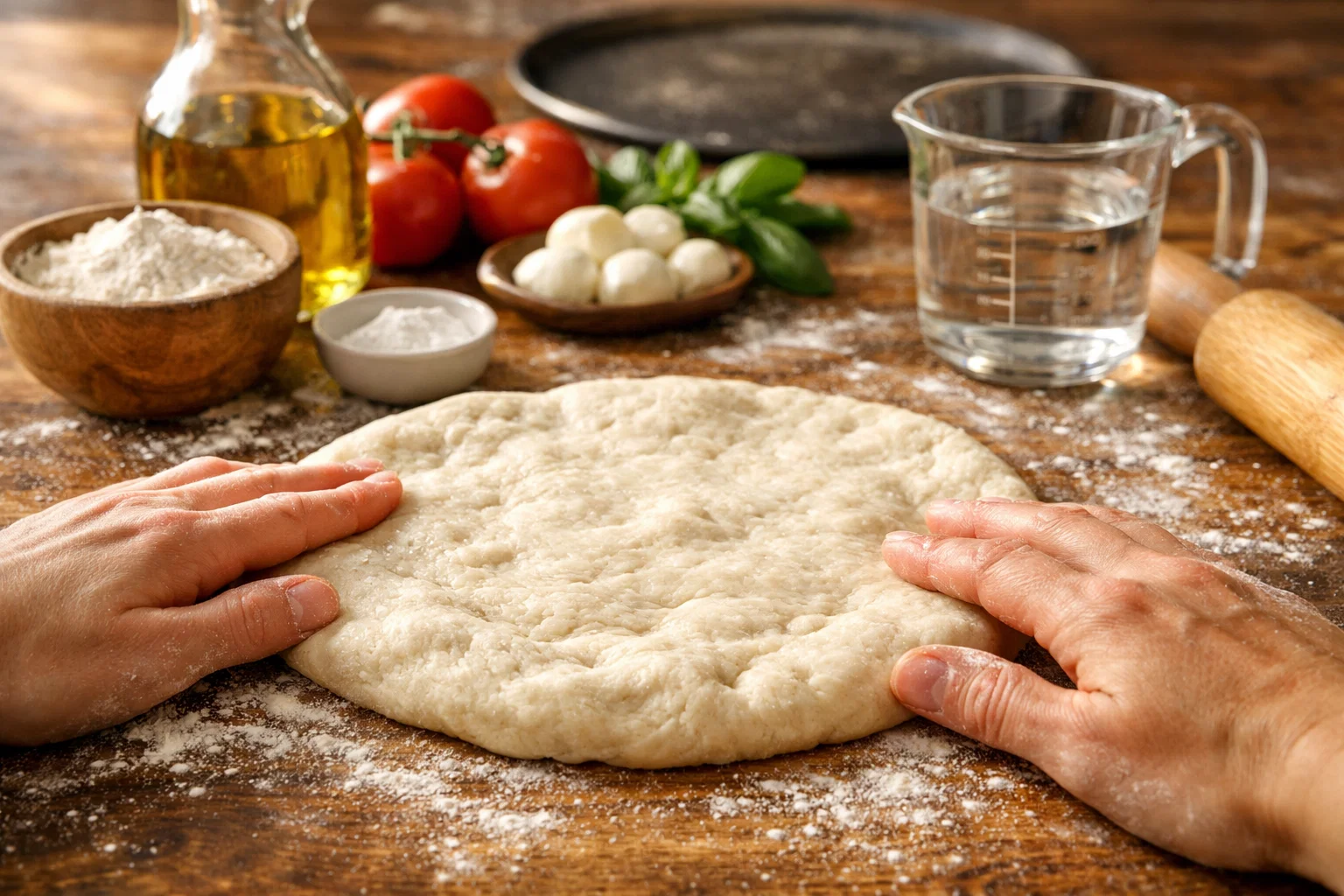 how to make pizza dough without yeast
